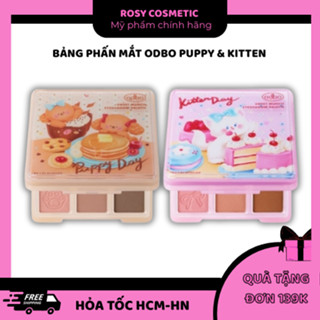 [ ODBO] Bảng Mắt ODBO 9 Ô OD2024 Puppy Day & Kitten Day - Tặng Kèm Kẹp Tóc Cute Sweet Munch Odbo Eyeshadow Palette 9g