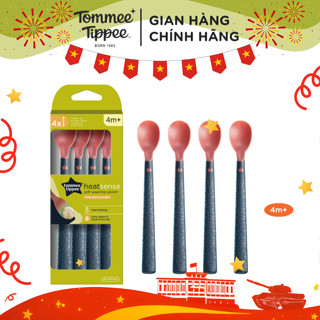 Thìa Ăn Dặm Có Báo Nhiệt Tommee Tippee Heat Sense, Cho Bé Từ 4 Tháng (Set 4 Thìa, Tách Lẻ)
