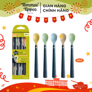 Thìa Ăn Dặm Tommee Tippee Softee, Cho Bé Từ 4 Tháng - Set 5 Thìa, Tách Lẻ (Giao Màu Ngẫu Nhiên)