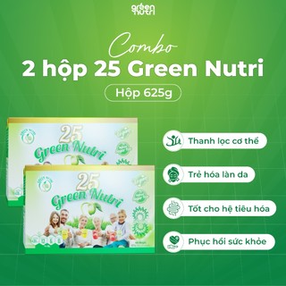   NHẬP KHẨU 100%  Combo 2 Hộp Sữa Hạt Ngũ Cốc 25 Green Nutri - Thuần Chay  25 Gói Hộp  