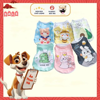 Áo Cho Chó Mèo - Áo Ba Lỗ  Thoáng Mát Thiết Kế Xinh Xắn Đáng Yêu Họa Tiết Hoạt Hình