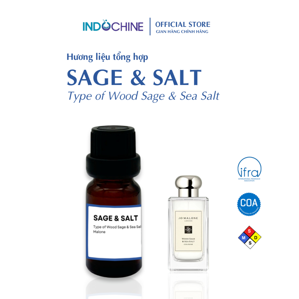 Hương liệu nước hoa SAGE & SALT - Type of Wood Sage & Sea Salt by Jo Malone 10ml, 50ml
