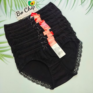 [Combo 5 - 10] Quần Lót Nữ Màu Đen Cotton Lụa Phối Ren Từ 40 - 70 ký Mền Mại Cao Cấp Siêu Bền, Cho Các Nàng Gợi Cảm Hơn