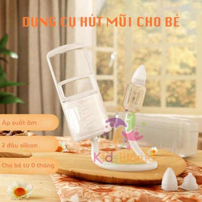 Dụng cụ hút mũi trẻ sơ sinh kéo tay Hello Nasal bản nâng cấp Deluxe Edittion kèm 2 đầu hút silicon