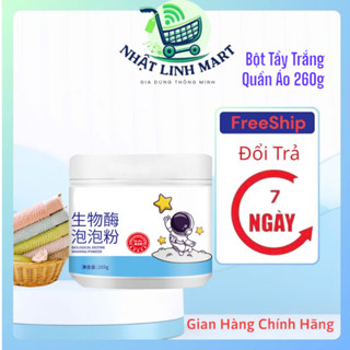 Bột Tẩy Trắng Quần Áo Enzyme Sinh Học 260g Đánh Bay Vết Bẩn Khử Vết Ố Vàng Làm Trắng Quần Áo