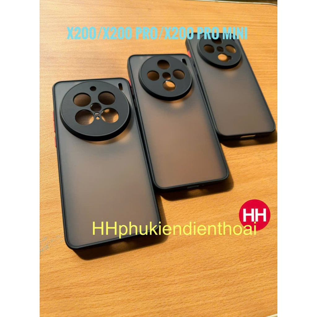 Ốp lưng Vivo X200 Pro, X200 , X200 Pro mini lưng nhám viền dẻo (đen)