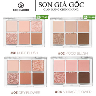 Bảng mắt 6 ô Bbia Ready To Wear Eye Palette 5g, bảng mắt bbia 6 ô