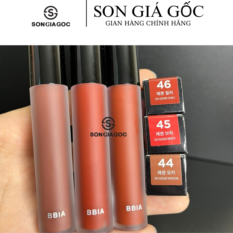 Son kem Bbia Last velvet tint -Dusk Edition bbia44, bbia45, bbia46 (gồm 3 màu)