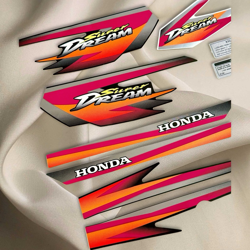 BỘ TEM DÁN XE SUPER DREAM ĐỜI 2001 HÀNG THÁI LAN