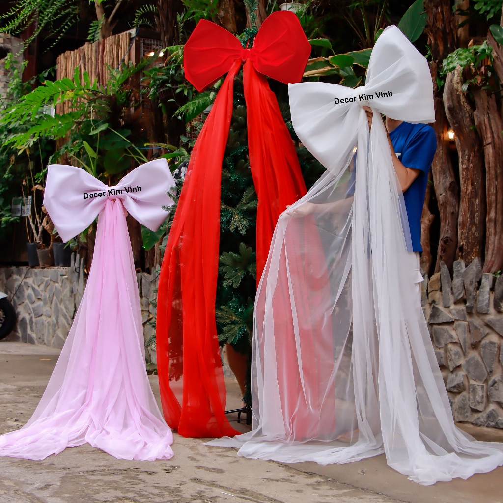Nơ Đuôi Dài 2 Cánh NCC10 Trang Trí Decor Quán Shop Trang Trí Cây Thông Trang Trí Sự Kiện