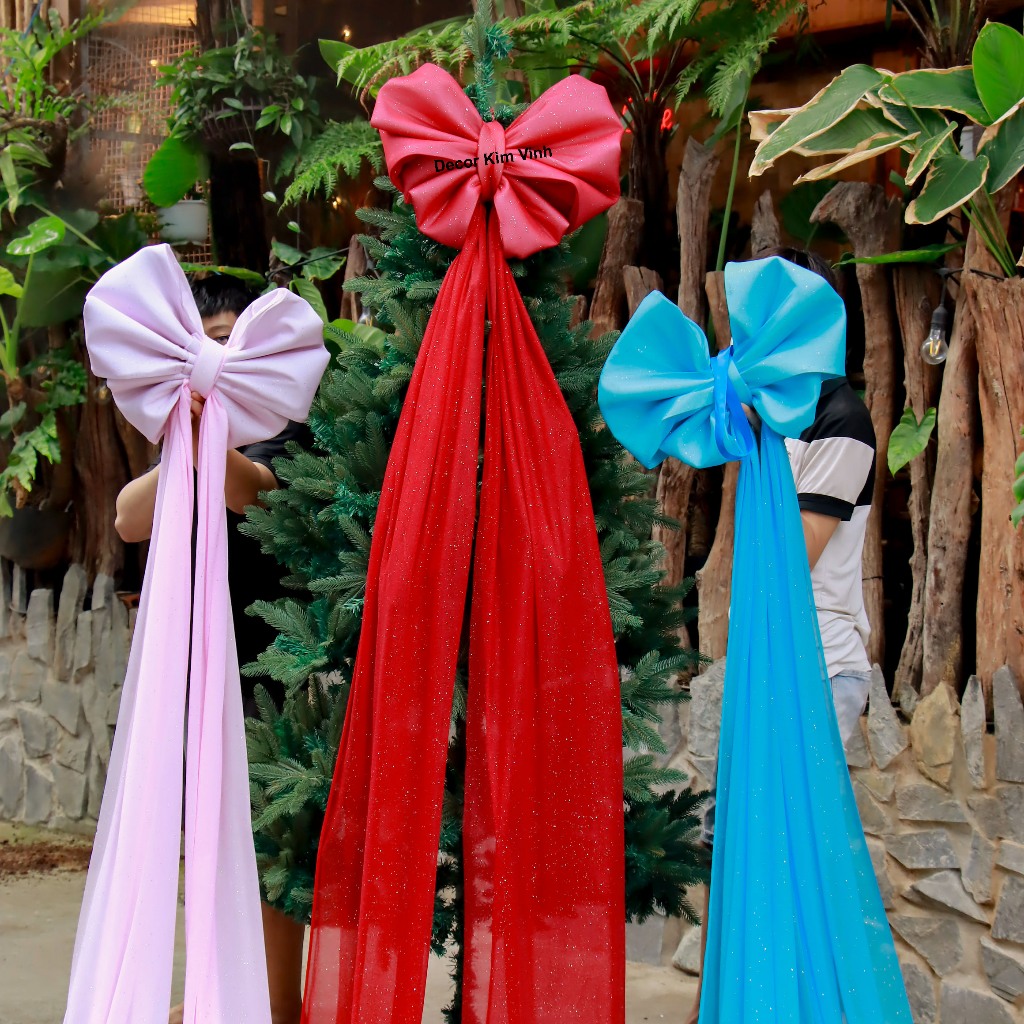 Nơ Đuôi Dài Cánh Nhún NCC11 Trang Trí Decor Quán Shop Trang Trí Cây Thông Trang Trí Sự Kiện