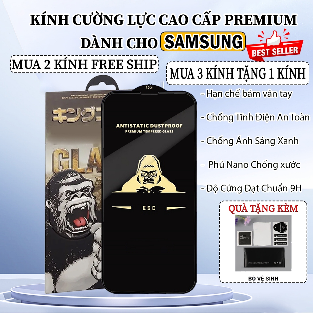 Kính cường lực Samsung J7 Pro / J7 Prime full màn, bảo vệ màn hình - CLOVER CASE