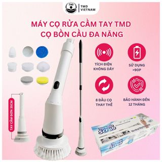 Máy Cọ Rửa Cầm Tay TMD - Cọ Bồn Cầu Đa Năng, Dùng Liên Tục 90p, Tháo Lắp Dễ Dàng Tiện Lợi
