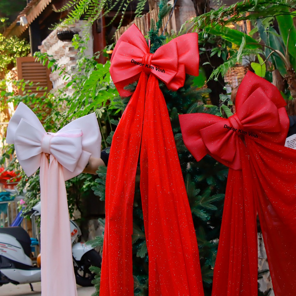 Nơ Đuôi Dài Trang Trí Decor Quán Shop Trang Trí Cây Thông Trang Trí Sự Kiện