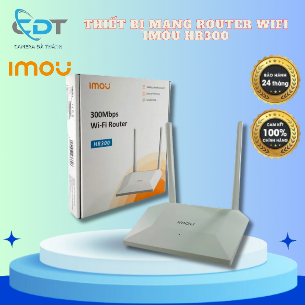 Thiết bị mạng Router WiFi IMOU HR300 chuẩn N 300Mbps, BH:24T