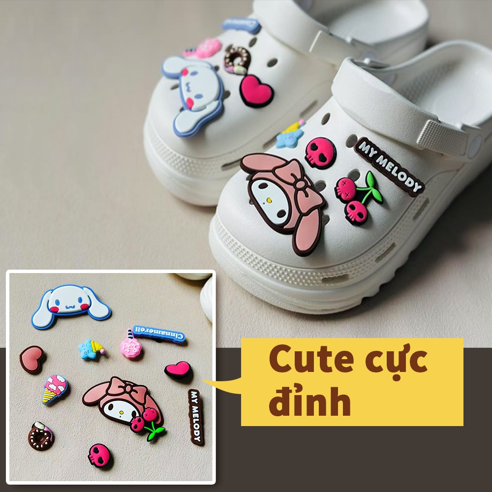 charm cross Khóa cài giày Dép sục Multiple sets sticker dép cross jibitzz cross charm dép cross-7