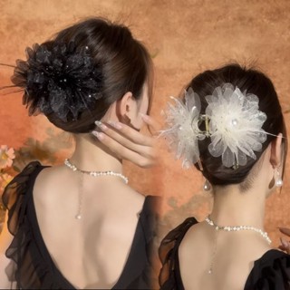 Kẹp Tóc Lông Vũ Ngọc Trai Nhân Tạo Thời Trang Phụ Kiện Siêu Sang