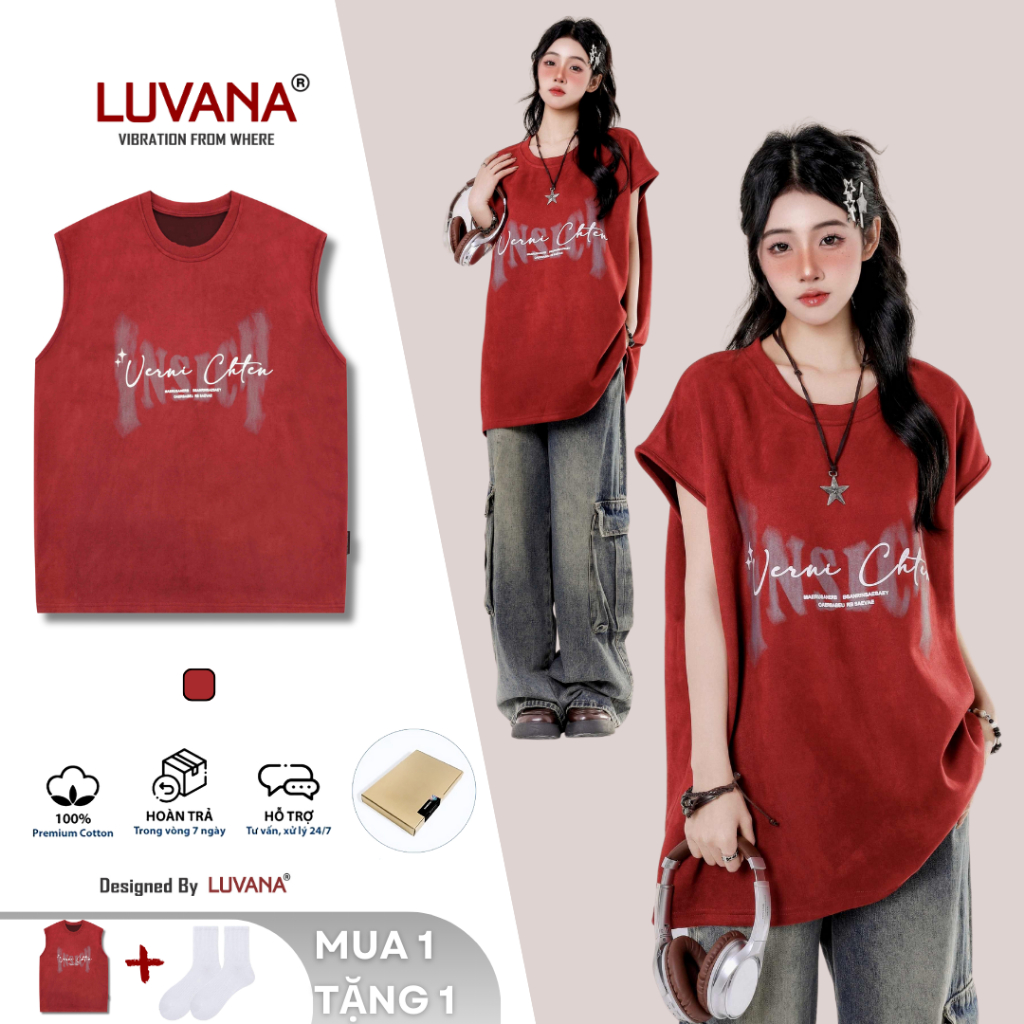 Áo Ba Lỗ Nam Nữ In Trame Họa Tiết Insicy LUVANA Áo Tank Top Sát Nách Cá Tính Cotton Rộng Rãi Thoáng Mát TT-08