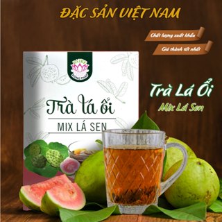 Trà lá ổi mix lá sen - Thương hiệu Ba Tre - Hộp 110g/30 túi lọc