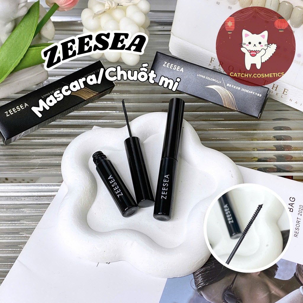 [ZEESEA] Mascara/Chuốt Mi ZEESEA Đầu Nhỏ Vỏ Đen, Chuốt Mi Dài, Mi Tơi Tự Nhiên, 4g