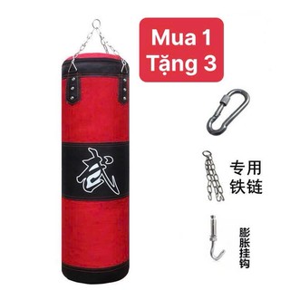 Bao cát đấm bốc mua 1 tặng 3 món, bao cát tập võ, bao cát đấm-đá, bao cát đã nhồi loại dây xích siêu bền