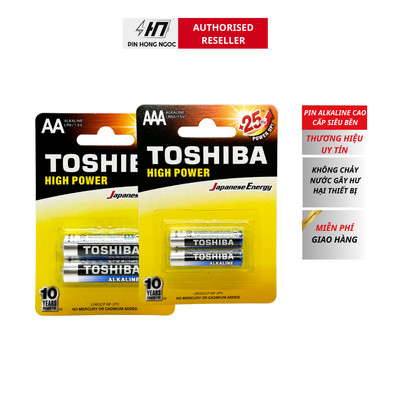 Pin AA và Pin AAA Toshiba High Power Alkaline 1,5V - Hàng chính hãng