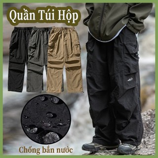 Quần Túi Hộp nam nữ thời trang ống rộng quần leo núi chống nước unisex baggy Quần jogger