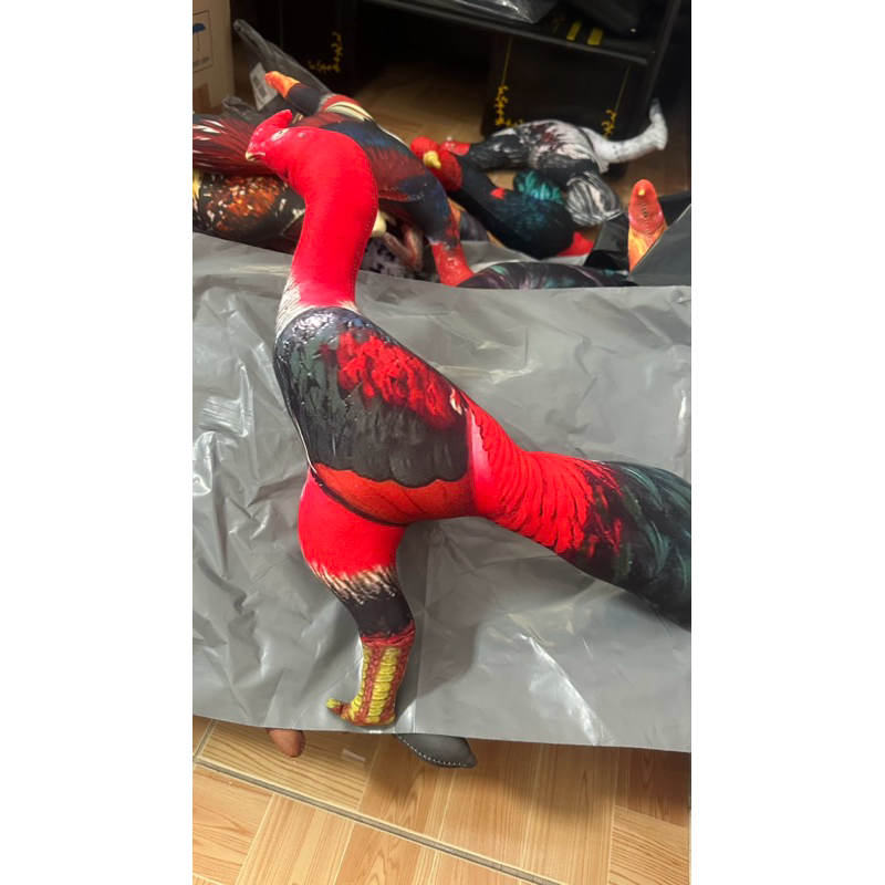 Mô hình con gà trống nhồi bông một chân, gấu bông con gà in 3D