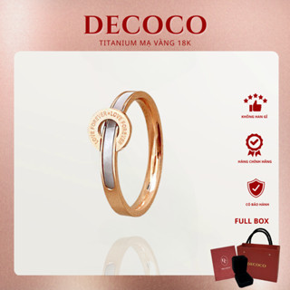  Nhẫn nữ titan DECOCO Forever Love titan không han gỉ - Nhẫn nữ basic   kèm Túi giấy + Hộp + Thiệp   