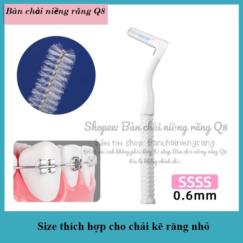 1 cây Bàn chải kẻ cho răng, tăm chổi dành cho niềng răng