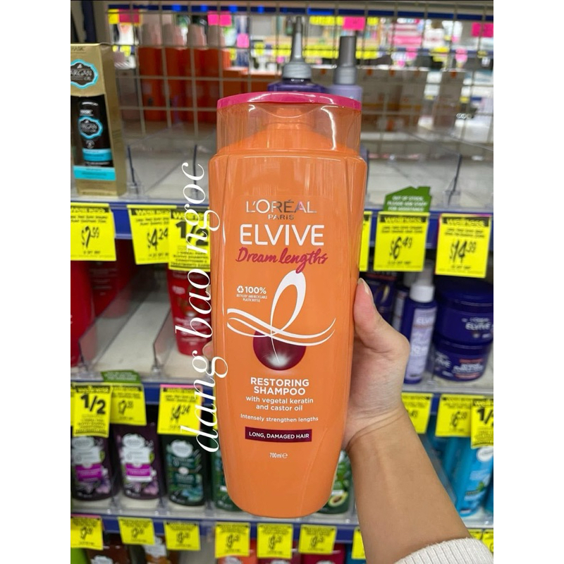 COMBO DẦU GỘI, XẢ : 𝐋𝐨𝐫𝐞𝐚𝐥 elvive bản Úc 700ml