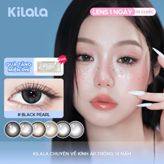 10 chiếc Kính áp tròng Kilala lens 1 ngày Màu tím Black Pearl màu nâu Iceland Aurora Blue DIA 14.2 14.5mm BC 8.6mm