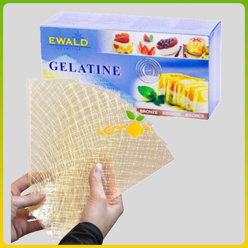 Combo 5-30 Lá Gelatine hiệu Ewald Đức (3.4g/lá) tạo đông panna cotta, bánh kẹo, tiramisu, pudding