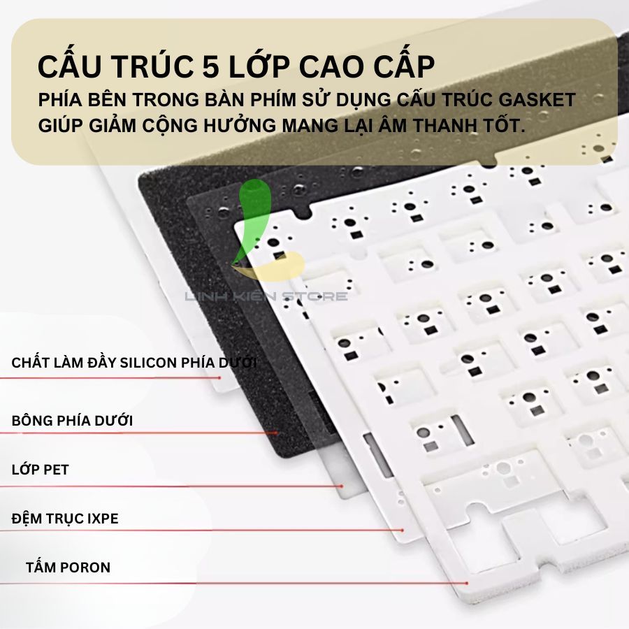 Bàn Phím Cơ Không Dây Và Có Dây HOSAN AJAZZ AK820 / AK820 Pro / AK820 AS / AK820 HP Có Nút Vặn | BigBuy360 - bigbuy360.vn