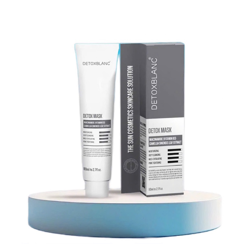 MẪU MỚI MẶT NẠ THẢI ĐỘC DETOXBLANC 80ml Mẫu Tuýt