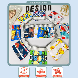 Combo 3-4-5-6-7-8-9-10 Sịp đùi thun lạnh, quần ship, quần bơi nam in hoạ tiết hoạt hình co dãn tốt