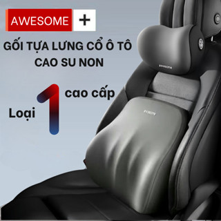 Gối tựa đầu & lưng bằng cao su non thiết kế công thái học cho ghế ô tô Awesome - Phụ kiện nội thất ô tô