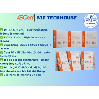 Thẻ nhớ  4SGEN – Thẻ Nhớ SD Card 4SGEN 32GB, 64GB, 128GB Chính Hãng, Bảo Hành 7 Năm