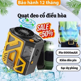 Quạt áo điều hòa cao cấp kiêm sạc dự phòng, Quạt đeo thắt lưng dung lượng pin chuẩn 10.000mAh 3 cấp độ gió siêu mát