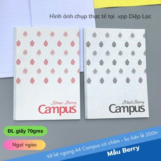  Vở A4 kẻ ngang Campus The Berry ép keo đa lớp CAO CẤP ĐL 70gms 200tr- vpp Diệp Lạc 