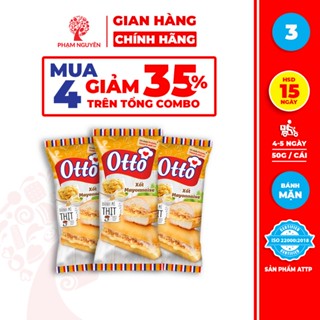 [MUA 4 GIẢM 35%][11 VỊ] Combo 3 Bánh Mì Tươi Ăn Sáng Otto Mặn – Ngọt các loại | Đồ ăn vặt