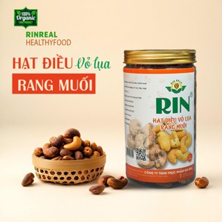 Hạt điều rang muối Rin Real nguyên lụa nguyên hạt, hạt điều vỏ lụa, ngũ cốc dinh dưỡng cho bà bầu, ăn kiêng, giảm cân