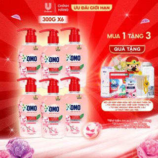 Combo 6 Nước giặt đồ lót OMO hương Hoa Anh Đào 300G