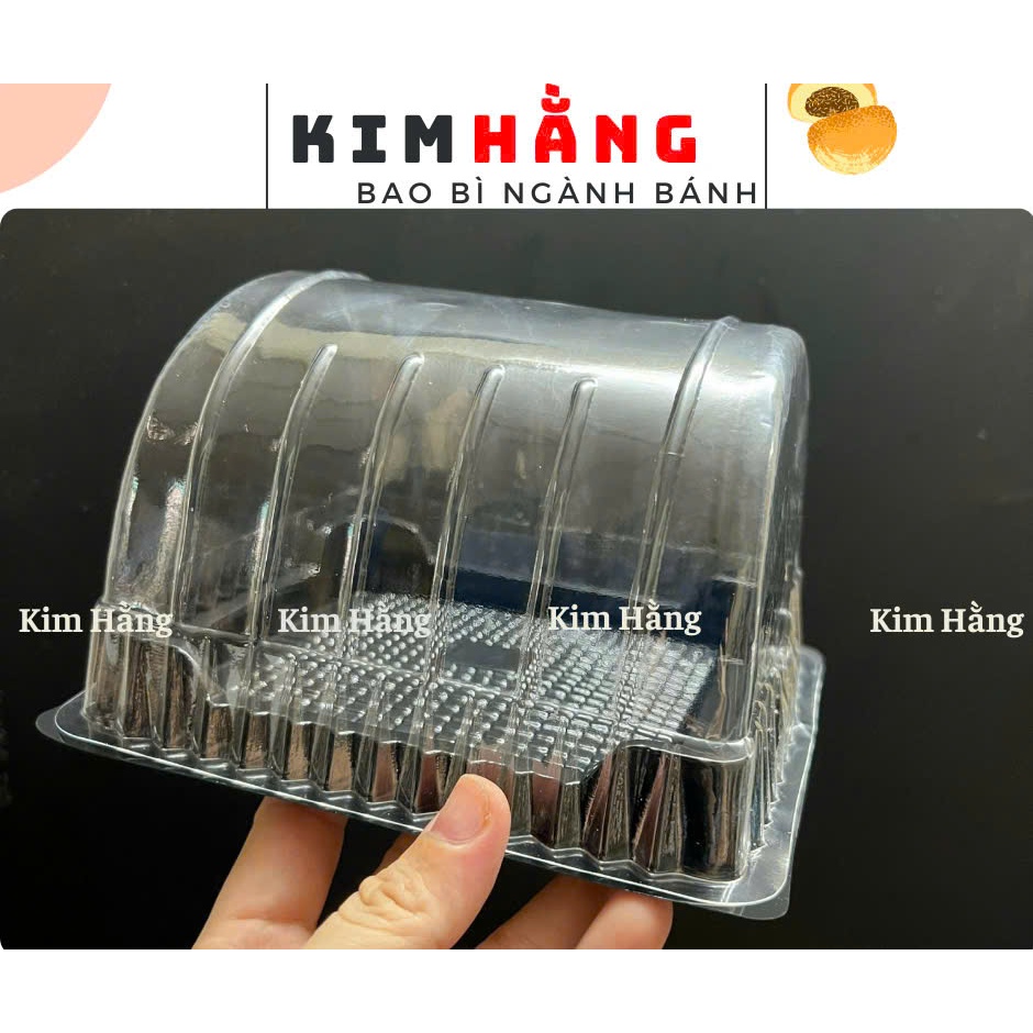 100 Hộp bông lan cuộn H22 - Hộp H22 đế đen đựng bánh bông lan cuộn cắt lát , hộp đựng bánh size 13cm