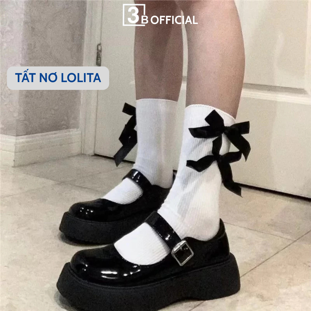 Tất Vớ Nữ Y2k Lolita Vintage Design By 3B Phong Cách Học Sinh Hàn Quốc
