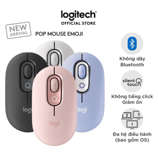 Chuột không dây bluetooth Logitech POP Mouse - Emoji tùy chỉnh, SilentTouch giảm ồn