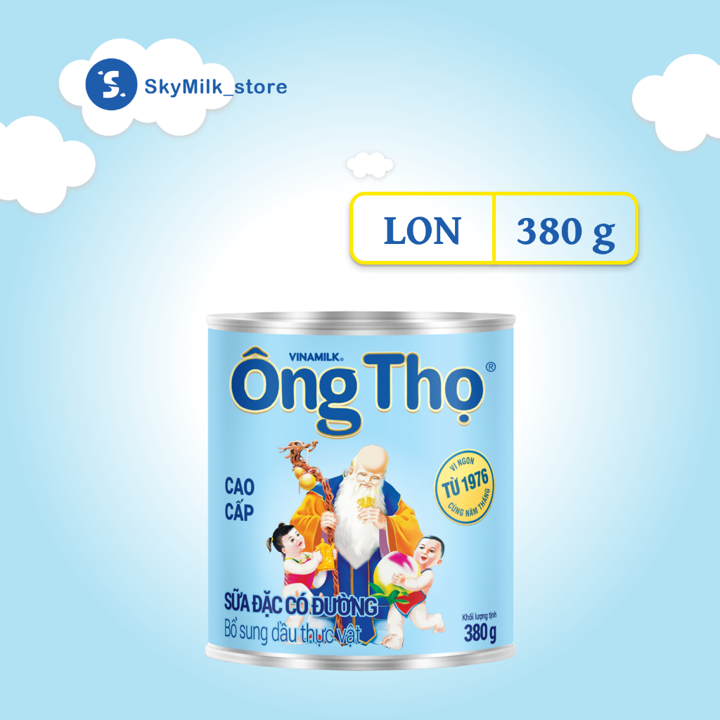 Sữa đặc Ông Thọ Nhãn xanh biển hộp thiếc 380g - Sữa đặc Ông Thọ - Sữa đặc Vinamilk