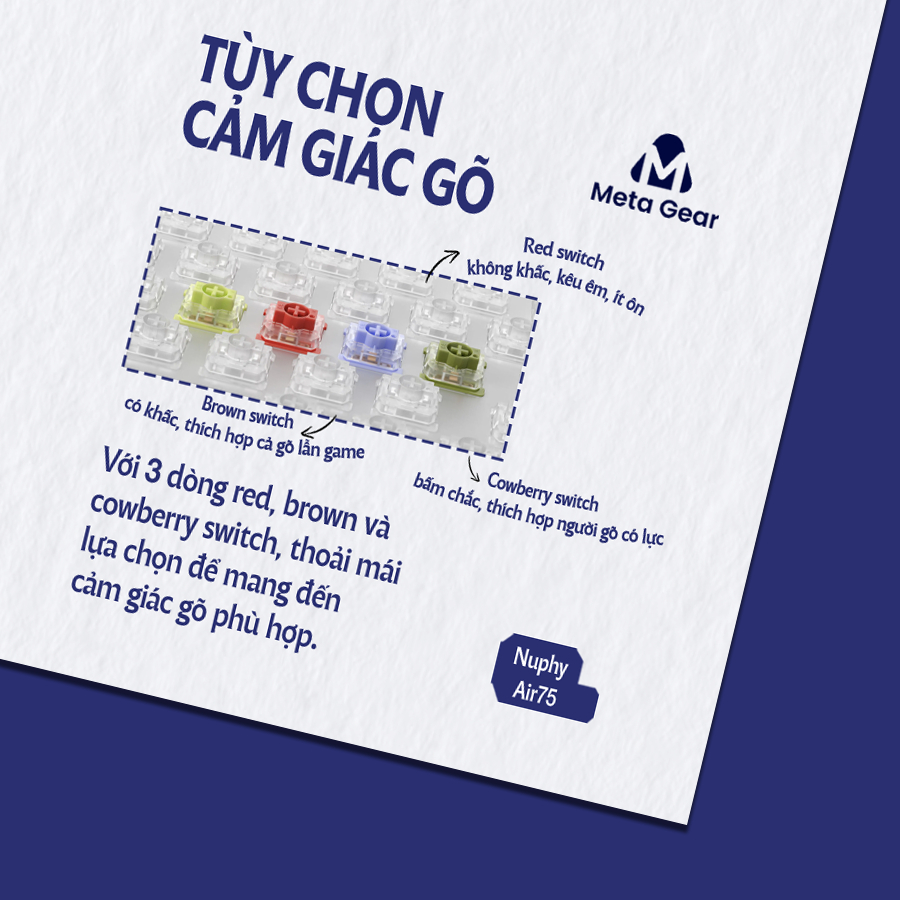 Bàn phím cơ Nuphy Air75 V2, Nuphy Air 75 V2 Chính Hãng Bảo hành 12 tháng - Lowprofile - Có Hotswap - 3 chế độ kết nối | BigBuy360 - bigbuy360.vn