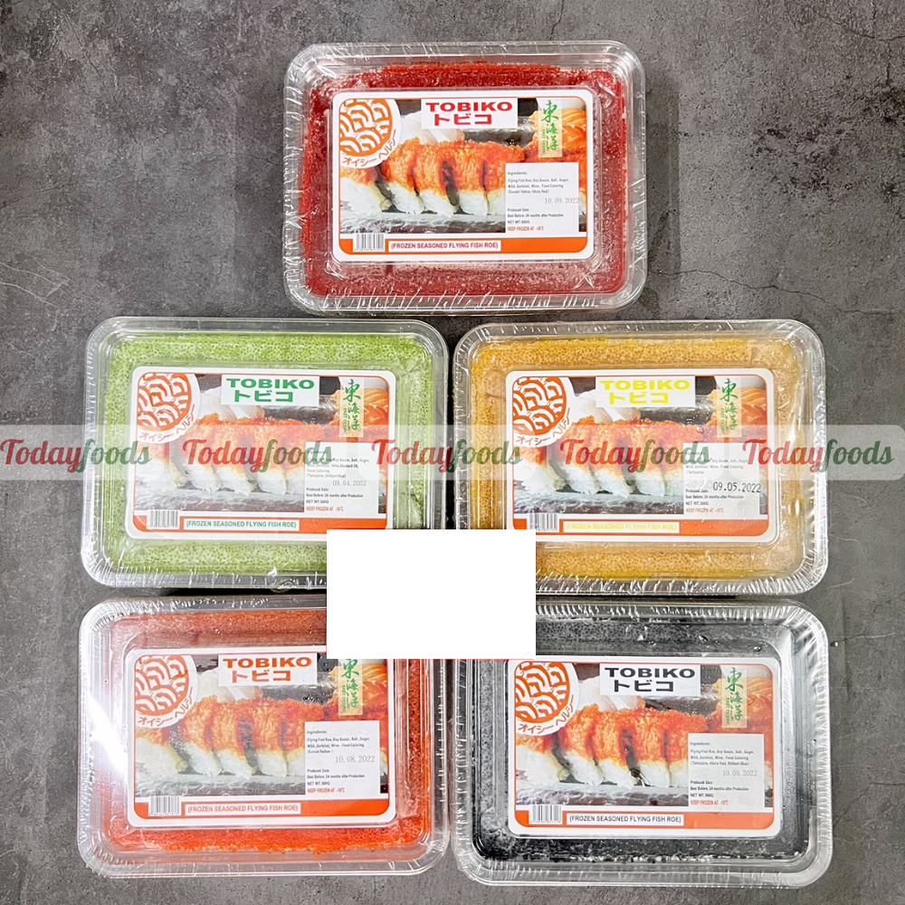 Trứng Cá Chuồn TOBIKO (Xiamen East) hộp 500G (Trứng Cá Tobiko Cam / Đỏ / Đen) [Đông Lạnh] Todayfoods