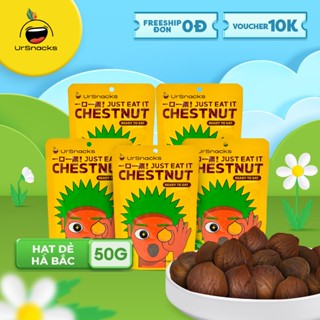 [Combo 5] Hạt Dẻ Hà Bắc Hấp Mềm, Dẻo Ursnacks Food Nuts (5x50g) Đồ Ăn Vặt Văn Phòng Bánh